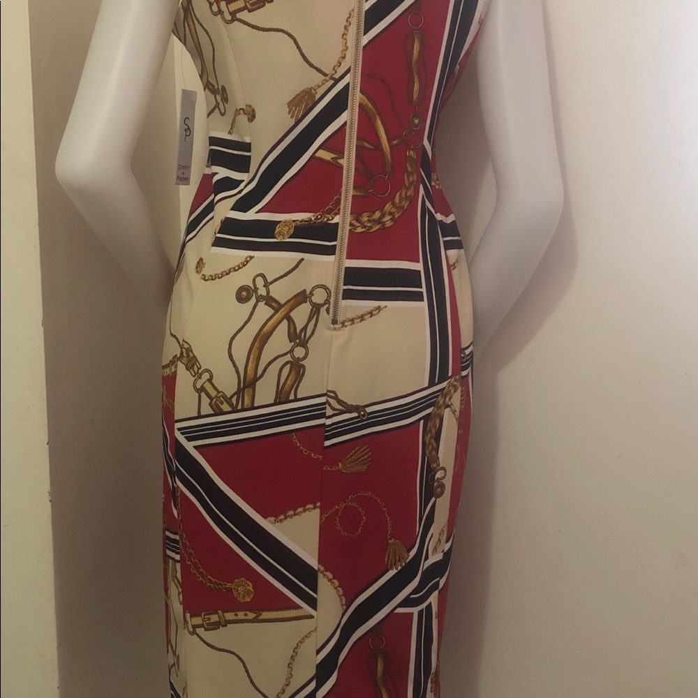 Sleeveless Smart Multi Color Patterned Dress. - image 2